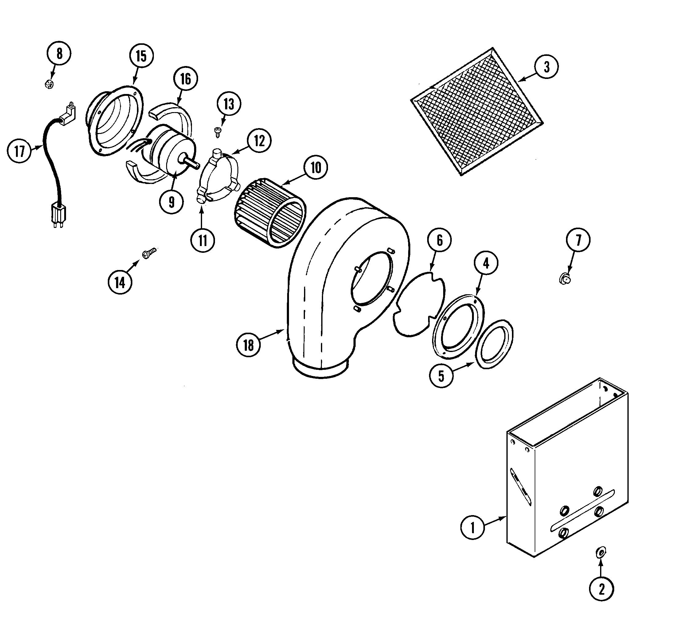 Blower assembly-plenum
