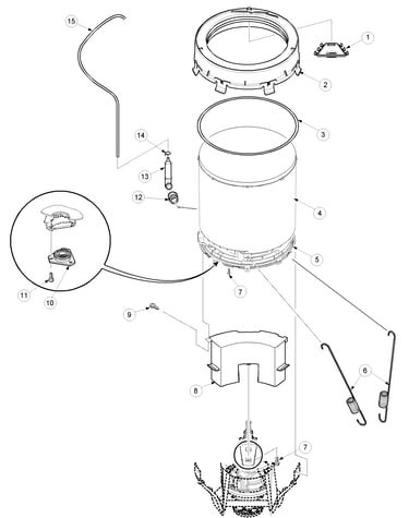 Outer tub and pressure tube