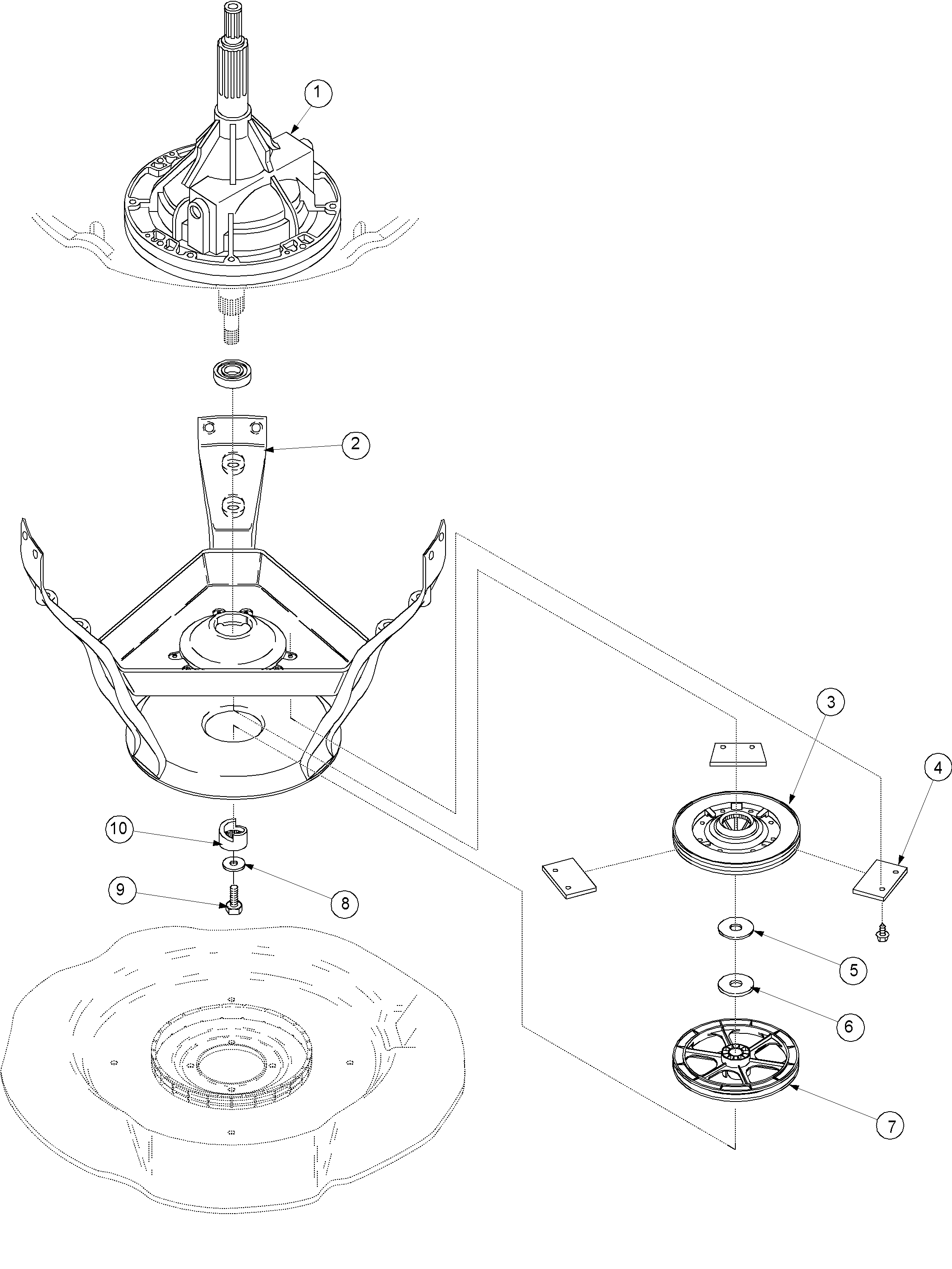 Bearings, brake, and transmission
