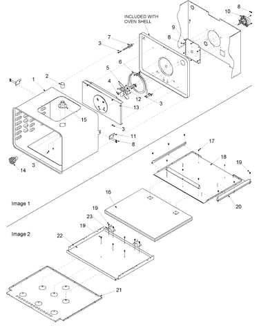 Oven & bottom insulation assy