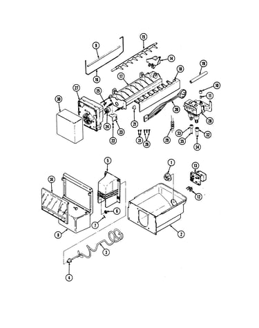 Ice maker & bin