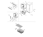 Maytag PBB1951GRW-PPBB1951GW0 interior cabinet & freezer shelving diagram