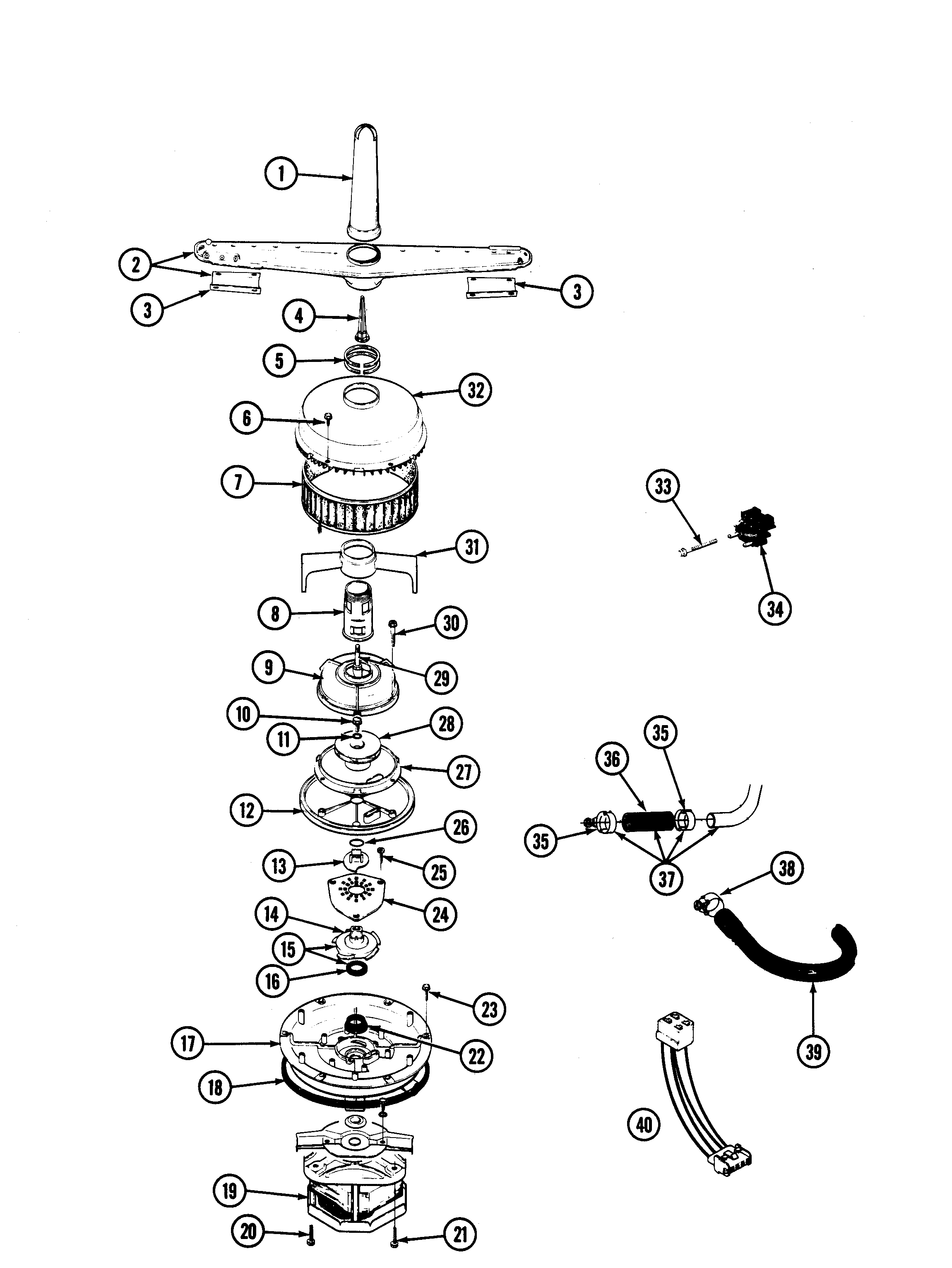 Pump & motor assembly