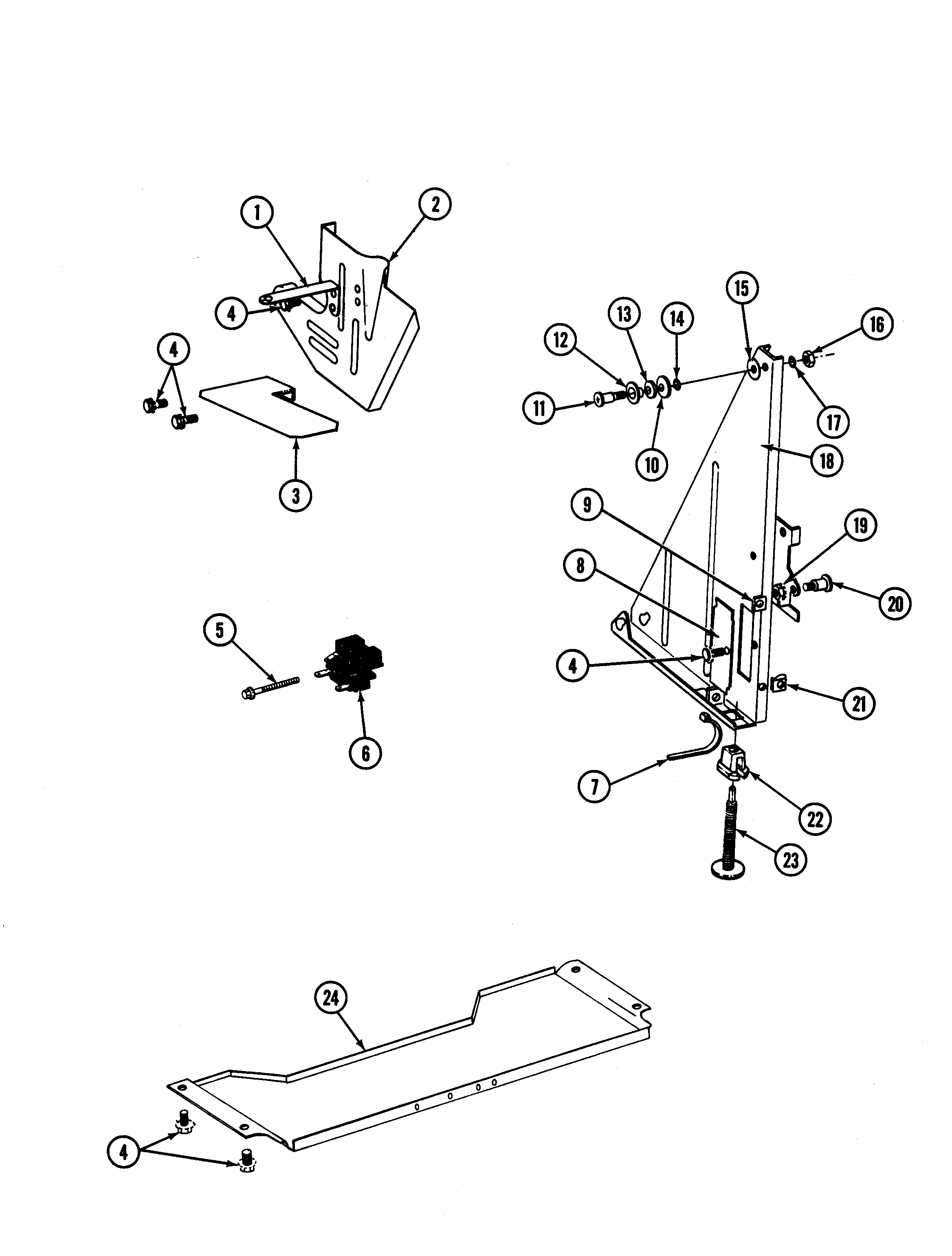 TUB SUPPORT (RIGHT)