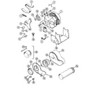 Maytag LSE7806BCE motor-dryer & blower diagram
