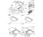 Amana SR25TW-P1194002WW deli, shelves, crisper assemblies & acs diagram