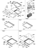 Deli, shelves, crisper assemblies & acs