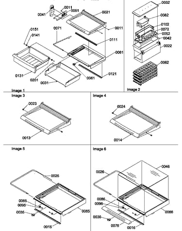 Deli, shelves, crisper assemblies & acs