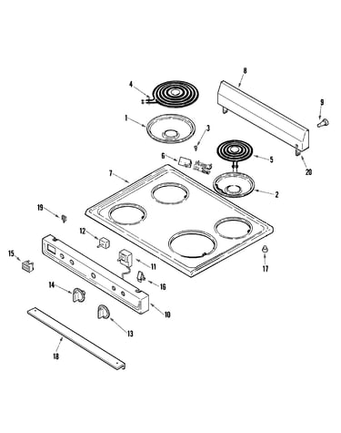 Control panel/top assembly