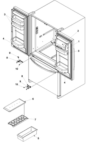Ref dr storage & center hinges