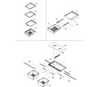 Kenmore 59675239400 refrigerator shelving diagram