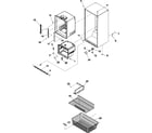 Kenmore 59675239400 interior cabinet & freezer shelving diagram