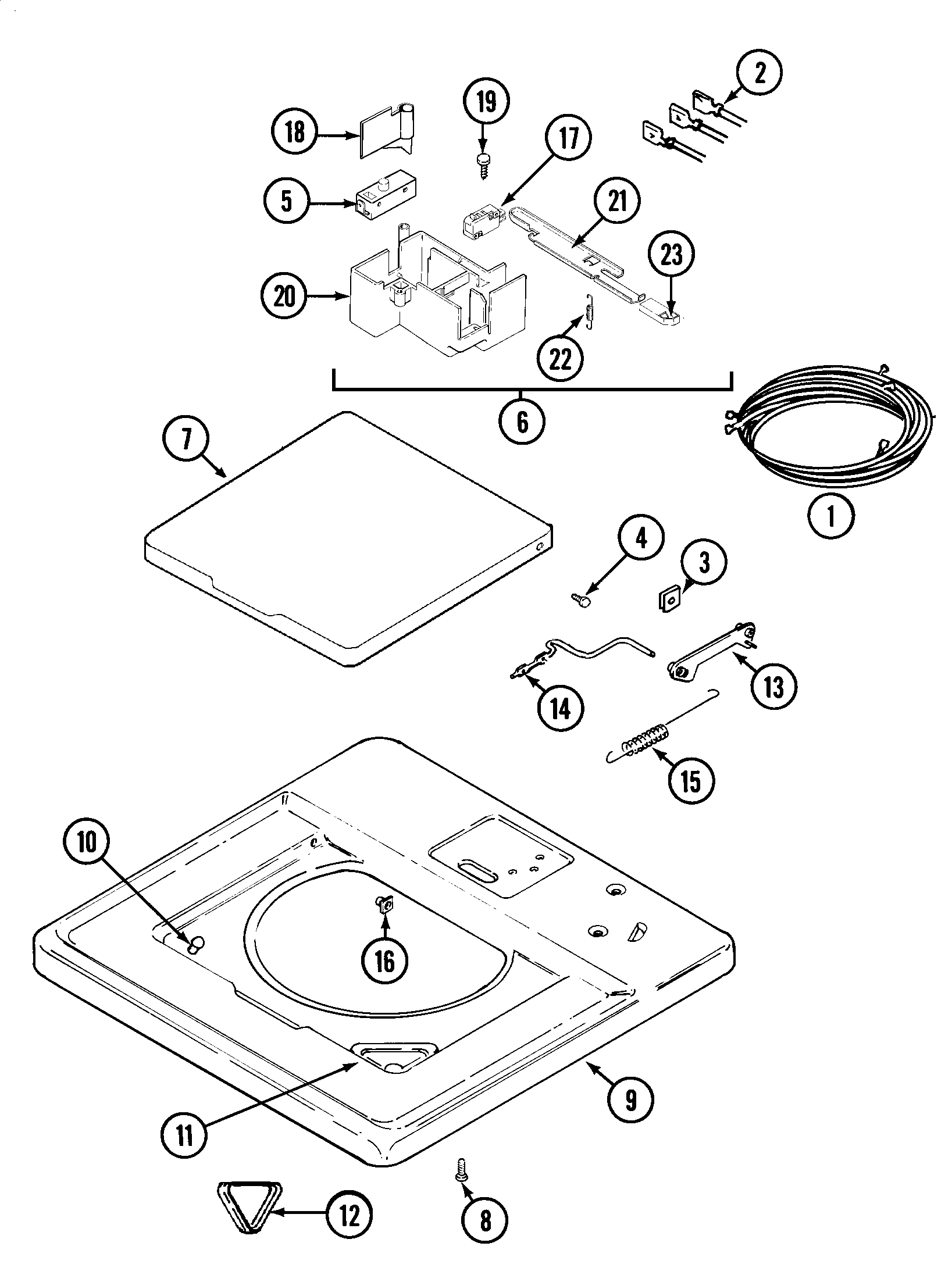 Top & lid (lse7804acm & adm)