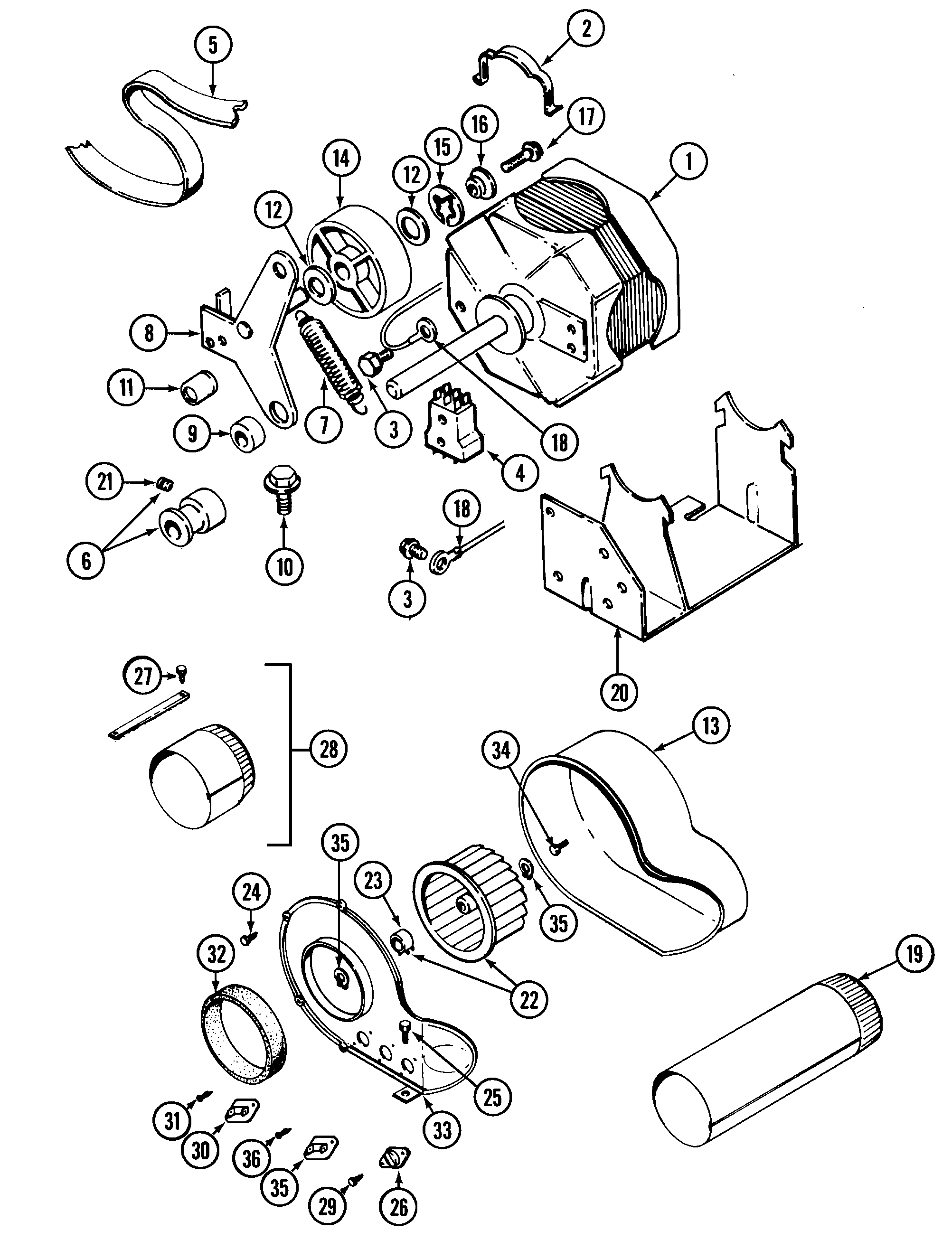 MOTOR-DRYER & BLOWER