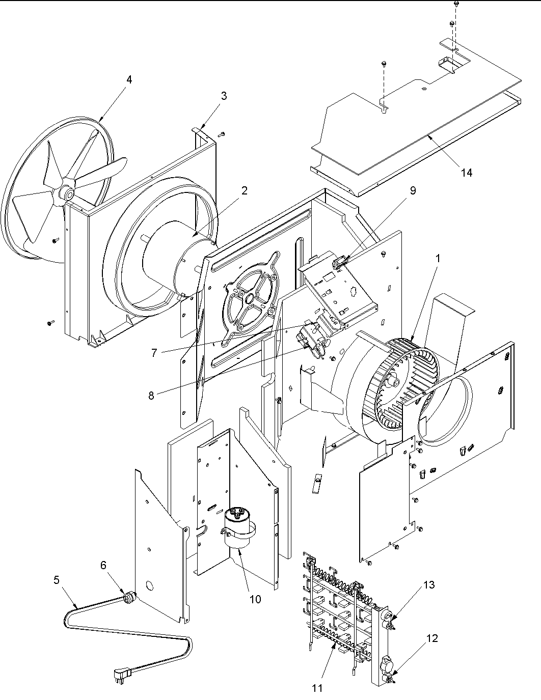 Fan and control assy