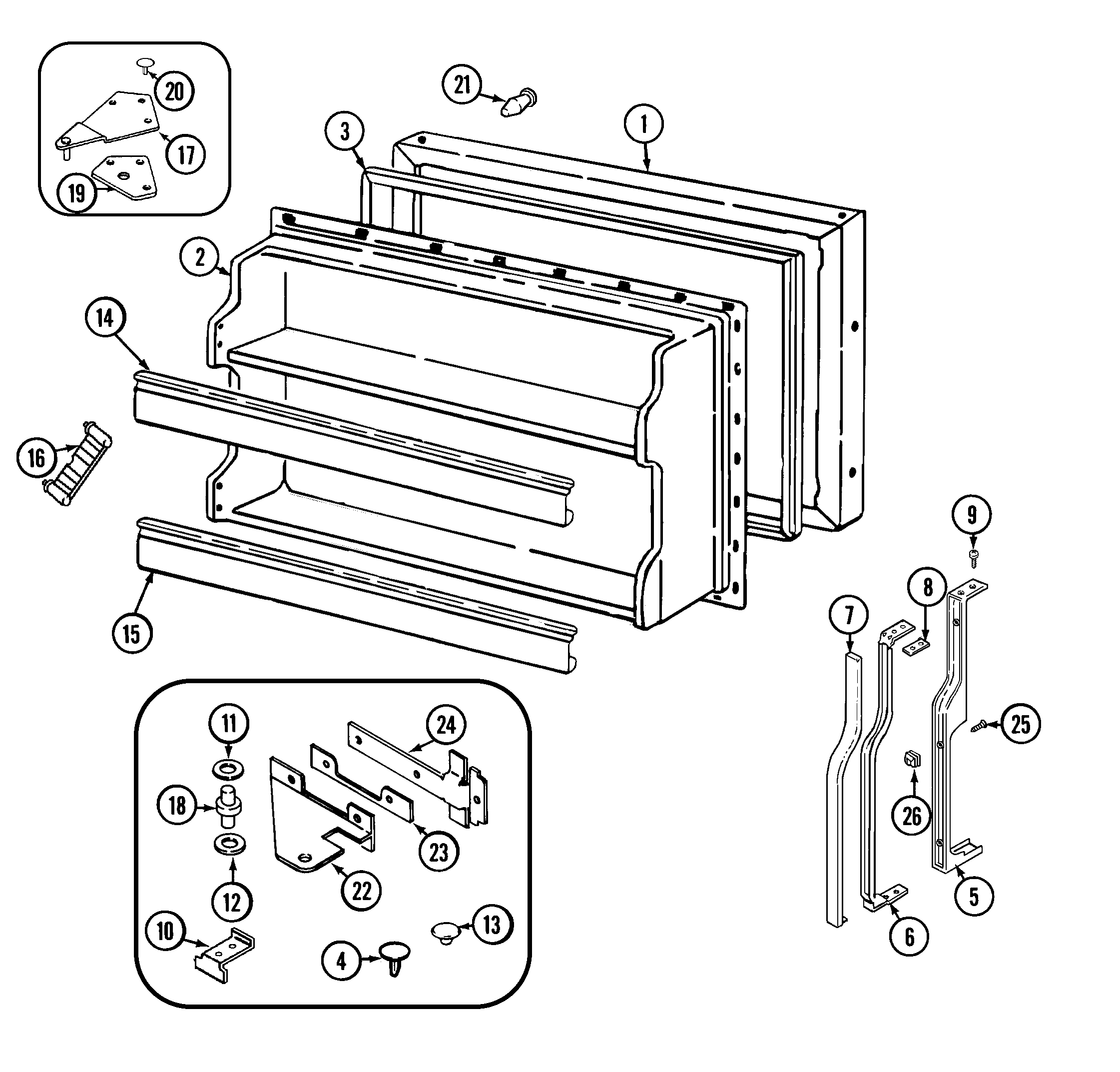 Freezer door