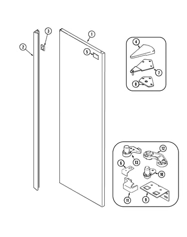 Fresh food outer door (msd2756ges)