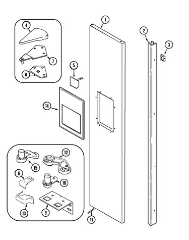 Freezer outer door (msd2756ges)