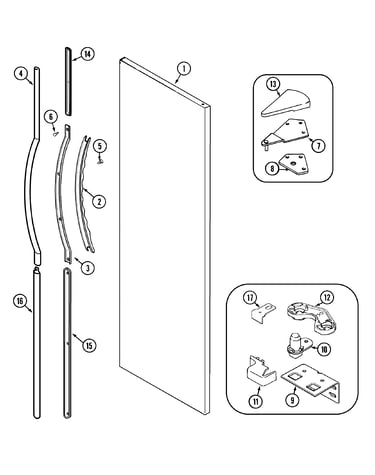 Fresh food outer door (gs2727eadw)