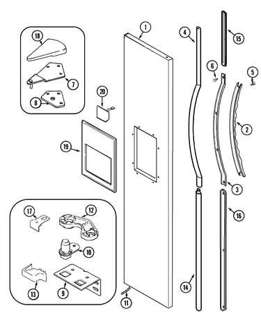 Freezer outer door (gs2727eadw)