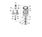 Amana LW8303W2-PLW8303W2 agitator/drive bell/seal kit/tub & hub diagram