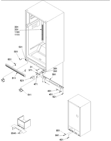 Ladders, lower cabinet