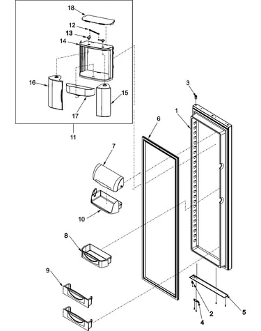 Refrigerator door