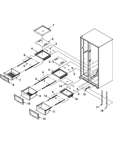 Deli and crisper assy