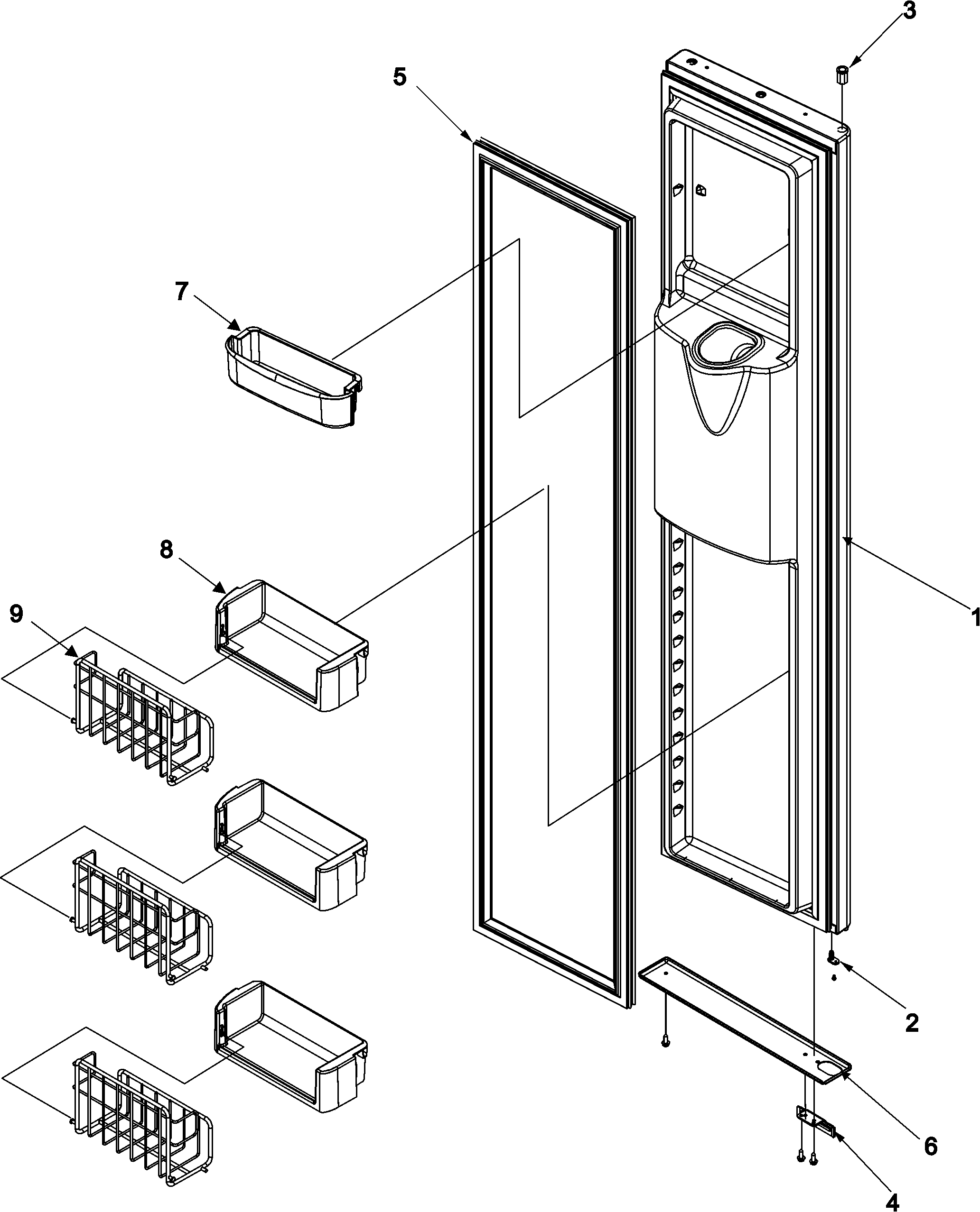 Freezer door