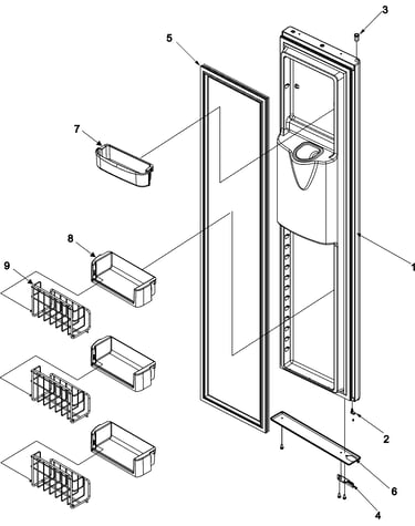 Freezer door
