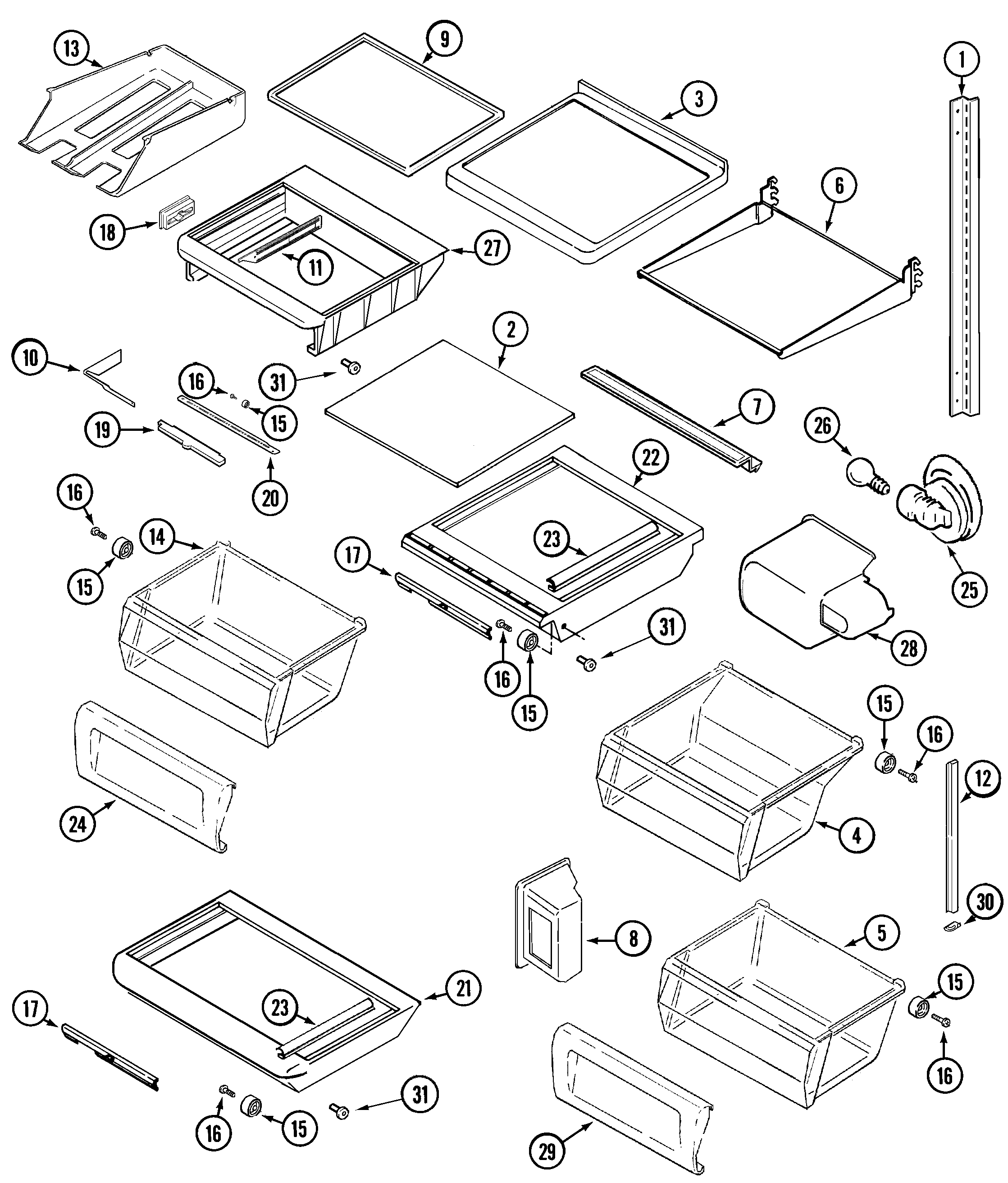 Shelves & accessories