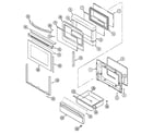 Maytag MES5770ACB door/drawer diagram
