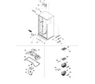Kenmore 59650003100 fz shelving, filter & evap fan motor diagram
