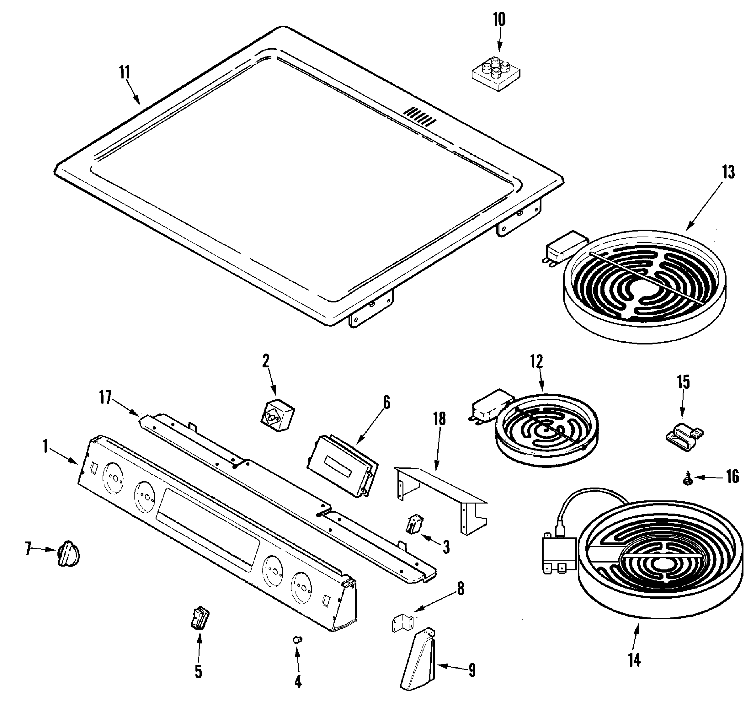 Control panel/top assembly