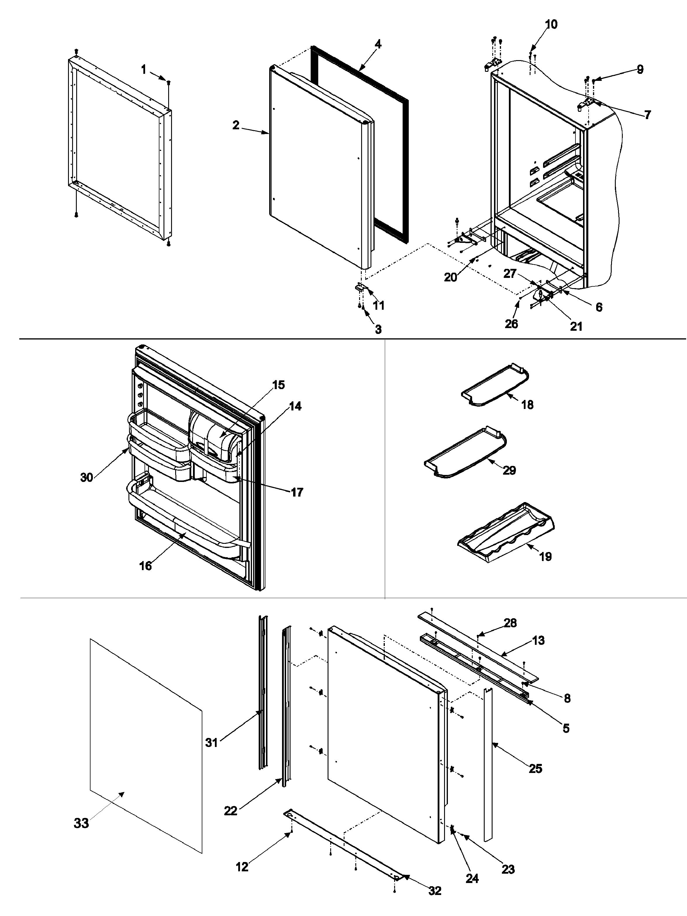 Refrigerator door