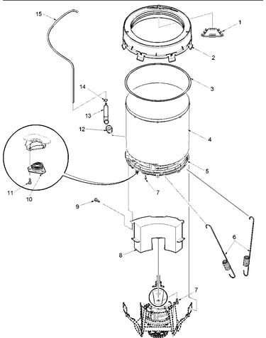 Outer tub and pressure tube