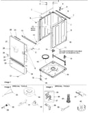 Base, cabinet, front and special tools