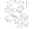 Maytag GS2126CEDB shelves & accessories diagram
