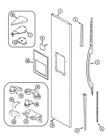 Freezer outer door