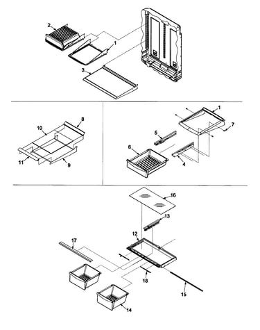Refrigerator shelving