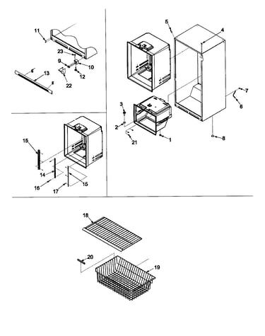 Interior cabinet & freezer shelving