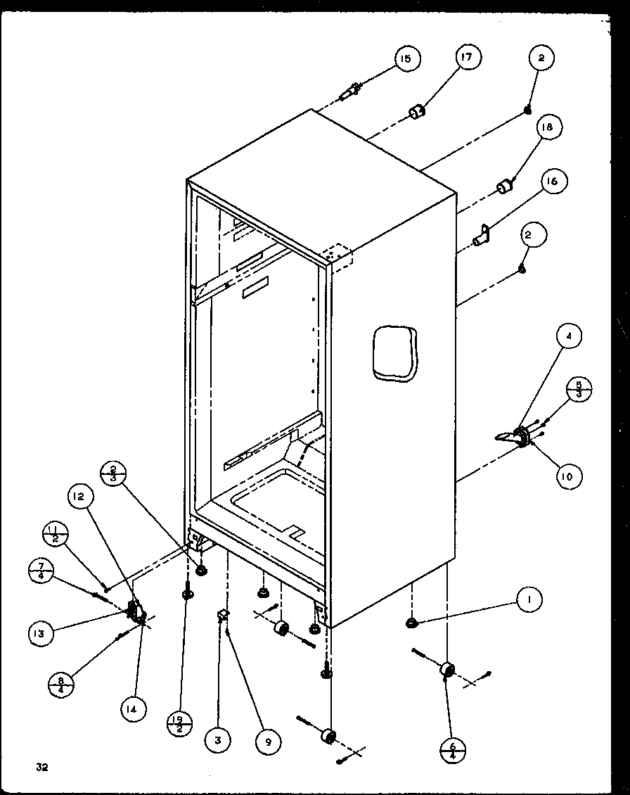 Cabinet bottom and back