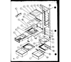 Amana 36538-P1121904WL ref shelving and drawers diagram
