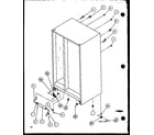 Amana 36538-P1121904WL drain rollers and cabinet back diagram