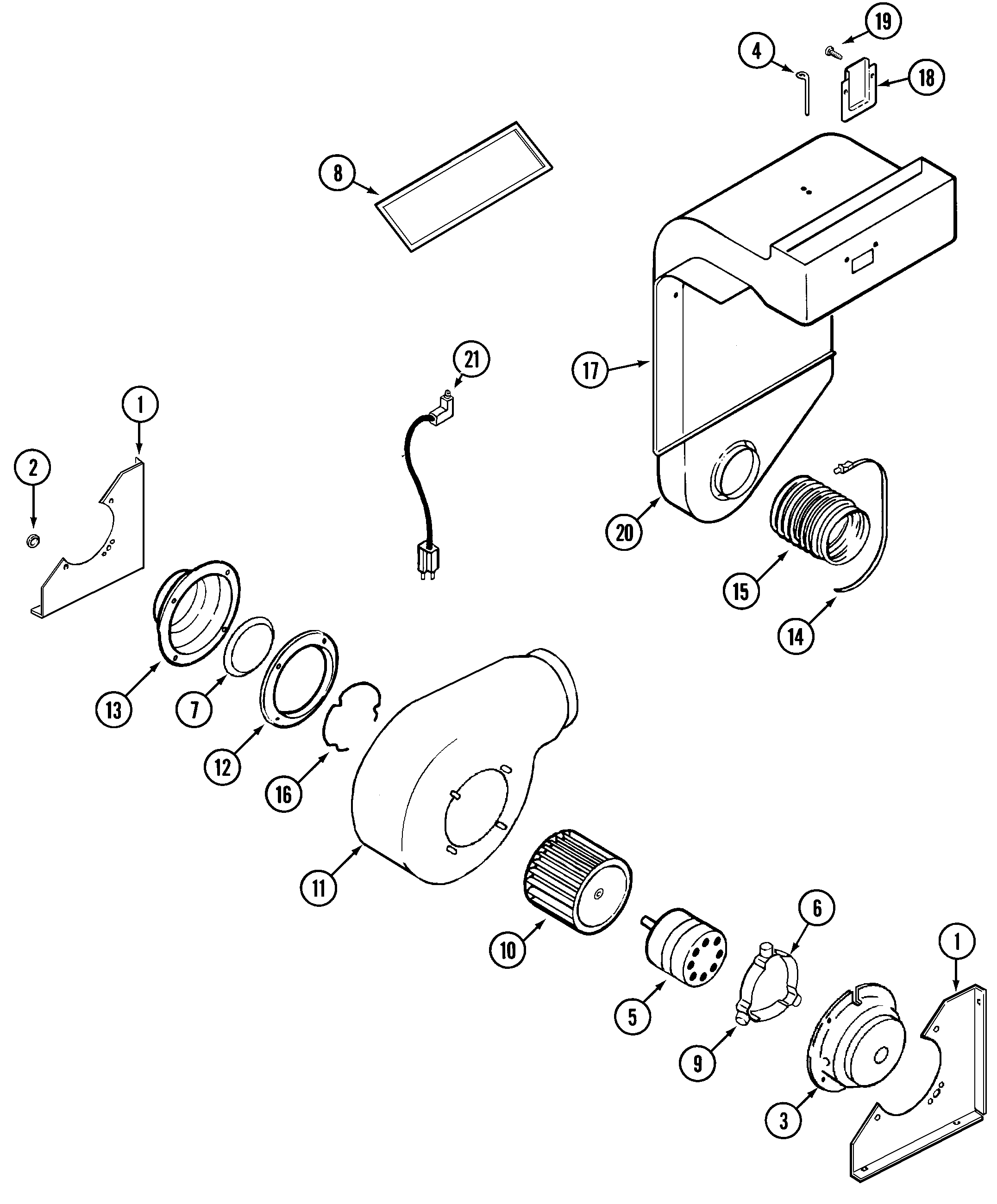 BLOWER MOTOR-PLENUM