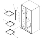 Maytag MSD2351HEQ refrigerator shelves diagram