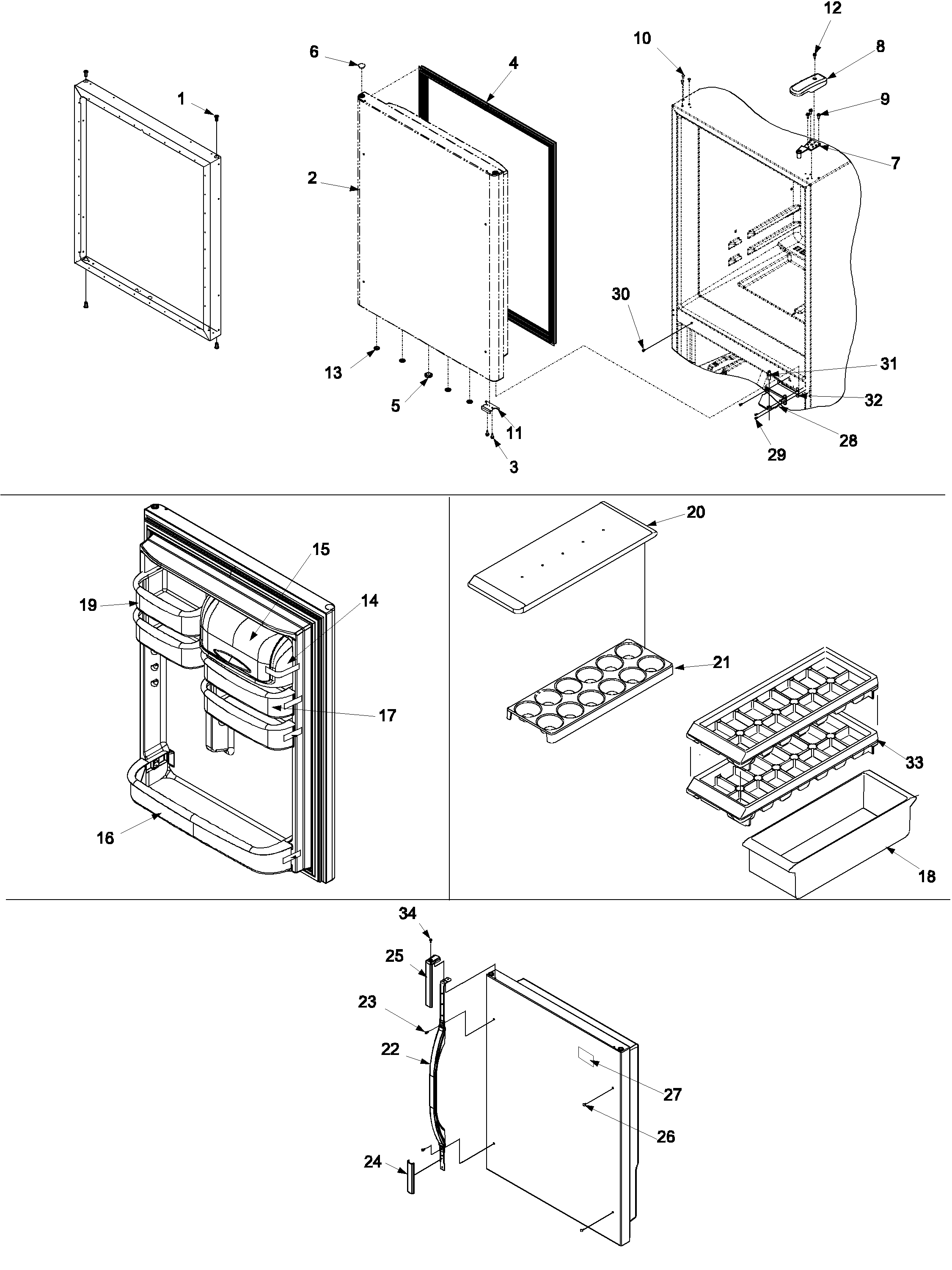 Refrigerator door