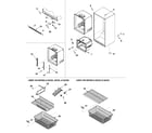Kenmore 59665939300 interior cabinet & freezer shelving diagram