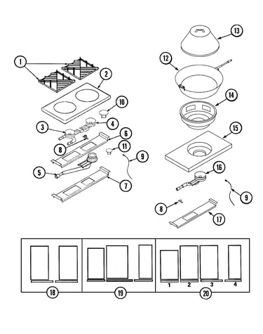 Top assembly/gas controls