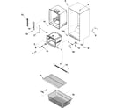 Kenmore 59666992400 interior cabinet & freezer shelving diagram